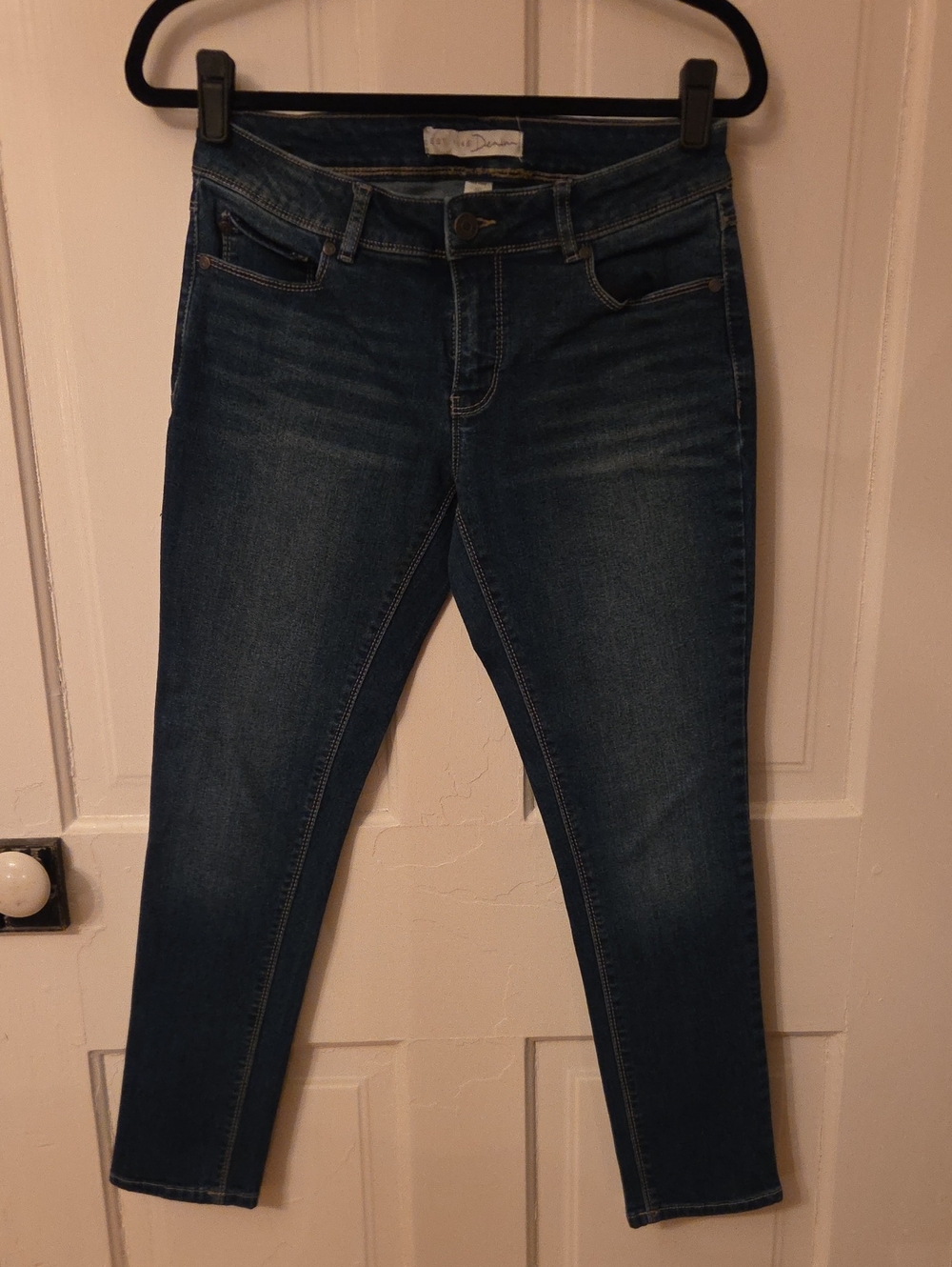 Dark Indigo Women's Skinny Jeans - Unbranded